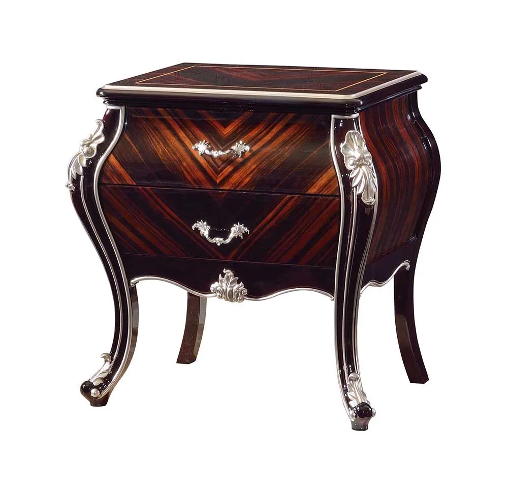 Magnificent hand carved antique master dark red leather king size bed