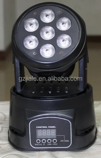 High Lumen 7pcs LED Stage Lights 80W RGBW Led MIni moving head Lighting 4 In 1 Led The Lamp