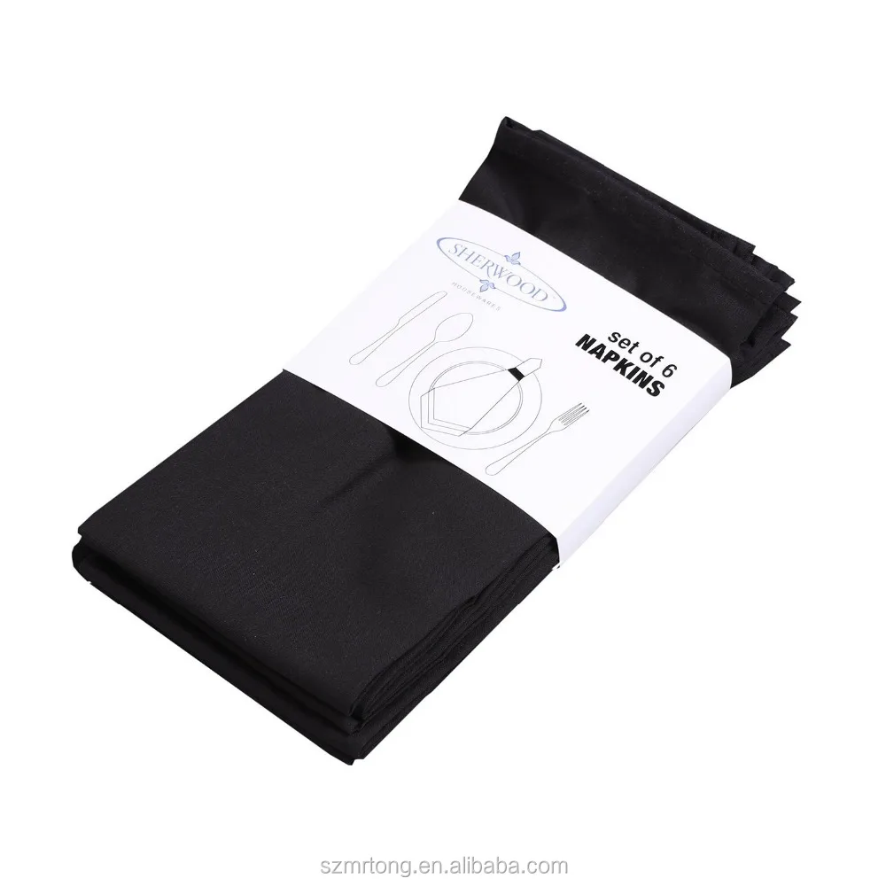 100% Cotton Black Napkin 18 x 18-Inch Cloth Dinner Napkins - for Restaurant and Catering, Hotel or Home Dining use