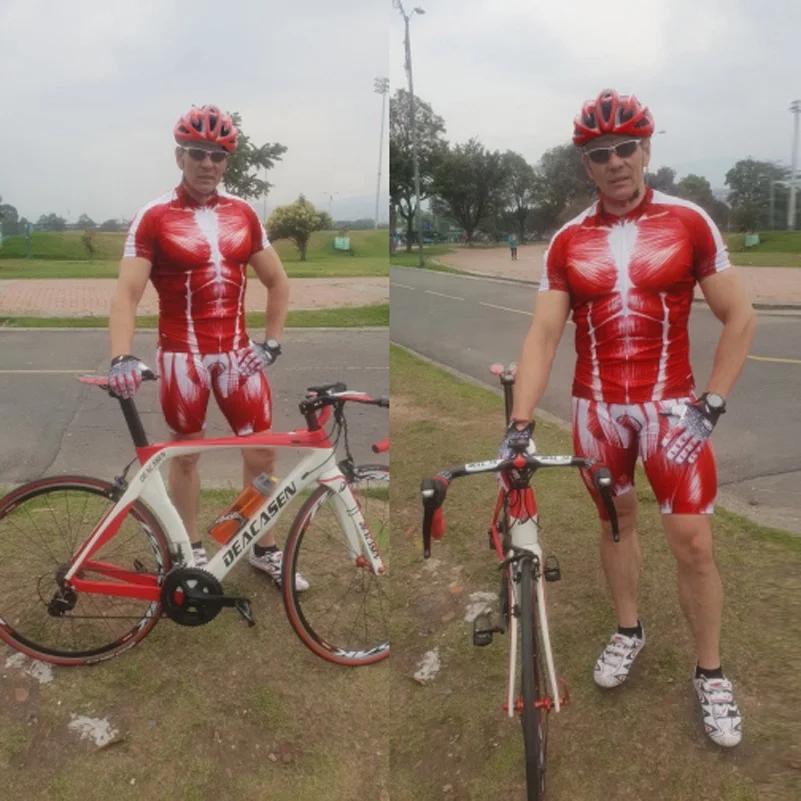 3D muscle man skeleton human meridian custom designs cycling jersey