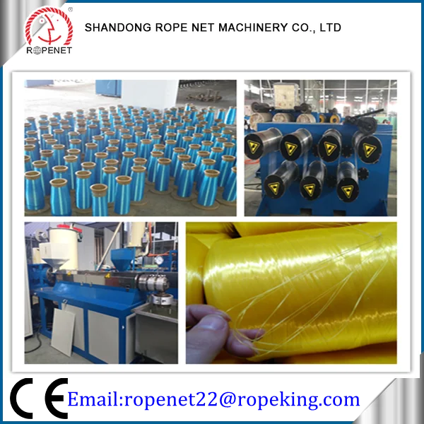 Hdpe pp моноволокна веревку пряжи экструзионные машины пластиковые экструдер/пряжи делая линию