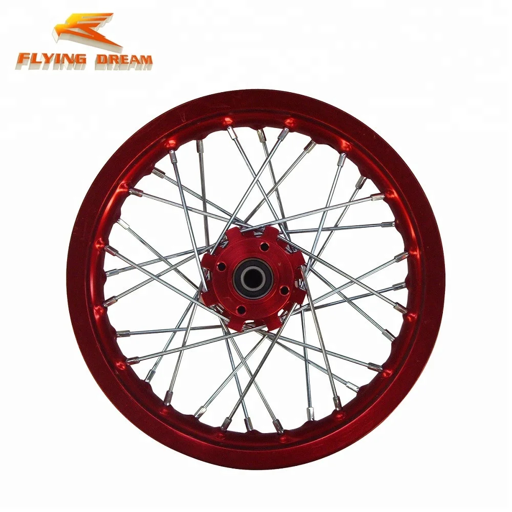 pit bike 14 front and 12 rear rims with CNC alloy hub 7075 wheel rims for sale