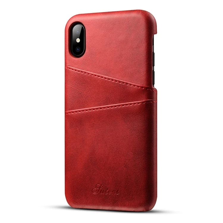High Quality Phone Accessories Luxurious Genuine Leather Phone Case for IP XS 6/7/8 plus with Card Slot for phone 15