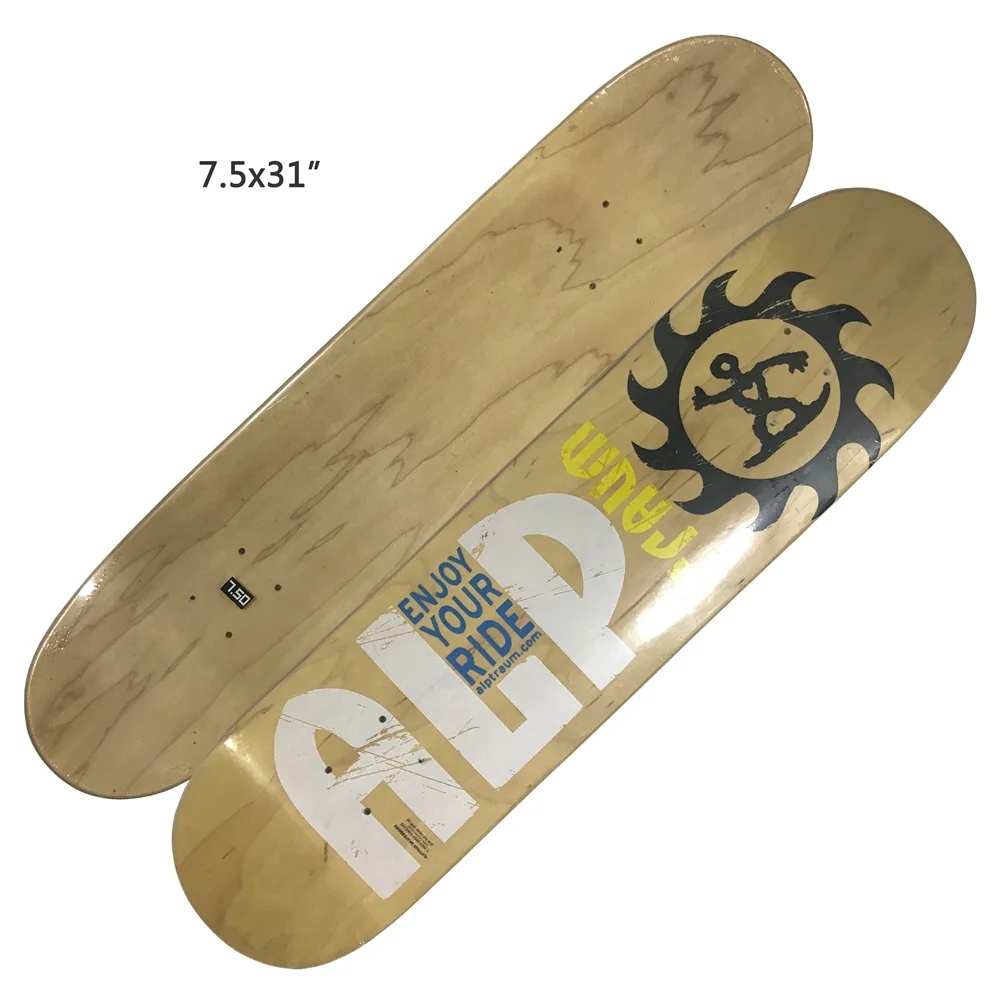 7 ply Canadian Maple Wood Cold Pressed Printing Skateboard Deck