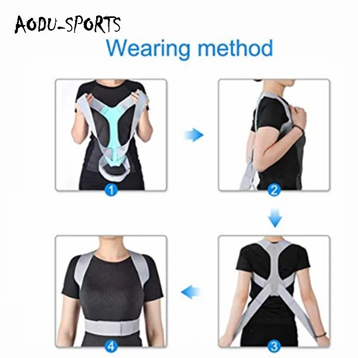  Высшее качество компрессионная неопрена поддержка спины регулируемая спинка Корректор осанки