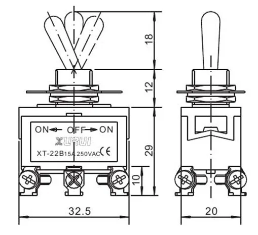 Гитары Мини тумблер/3 позиционный переключатель для автомобиля/автоматический сброс