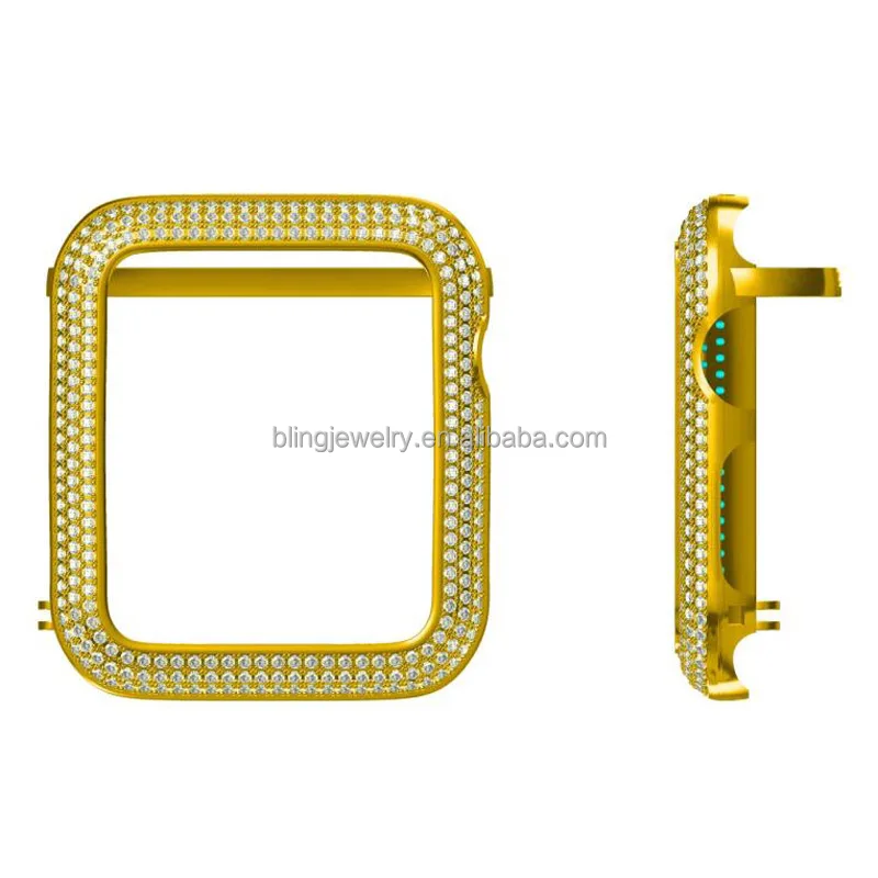 24K Gold Plated Watch Case,Iced out CZ watch case