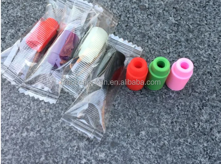 In stock flexible silicone testing drip tip, for 510 electronic cigarette atomizer, 510 mouthpiece cap