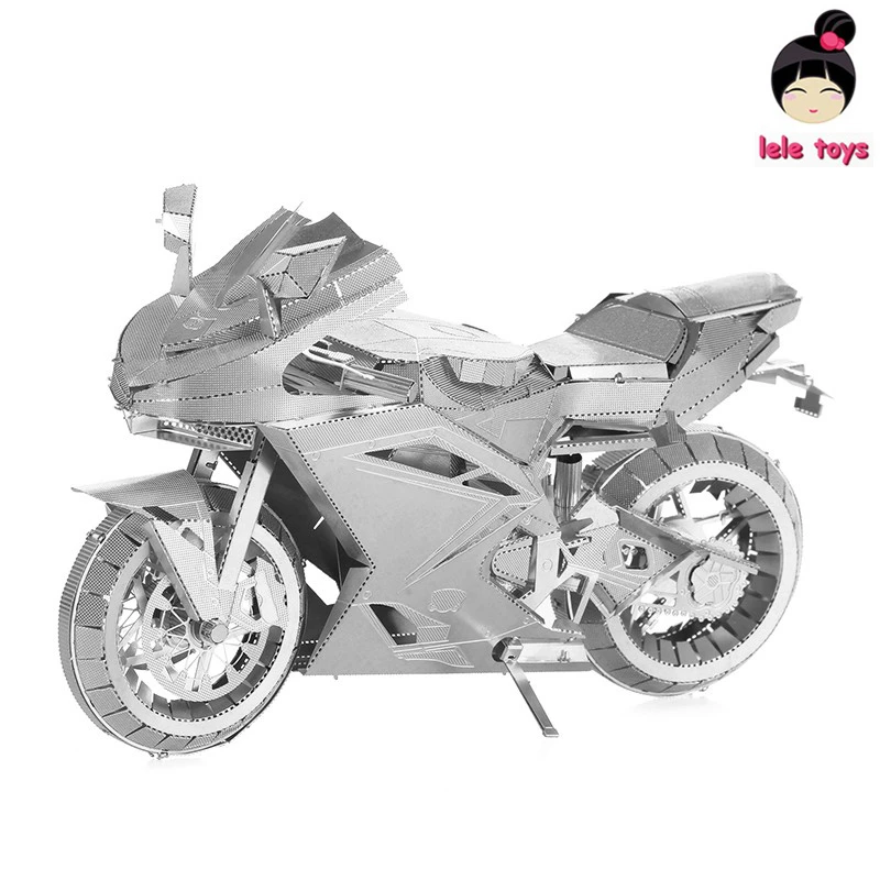 LELEOnline PIECECOOL Same style ICONX METAL EARTH MOTORCYCLE II 3D Metal model Etching puzzle Assembling DIY