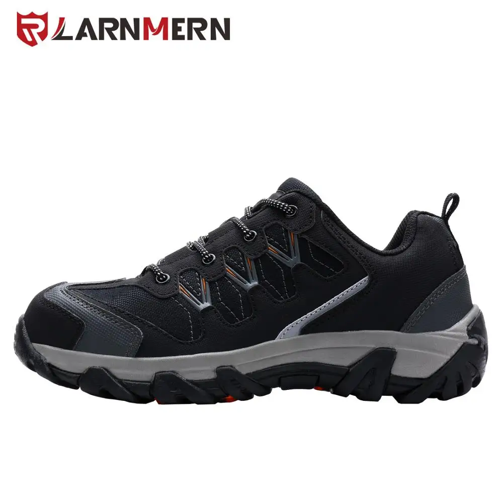 LARNMERN brand high quality durable industrial and woodland work shoes,steel cap and rubber sole sport safety shoes