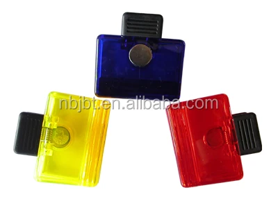 plastic magnetic memo clip/fridge magnet clip/paper clip