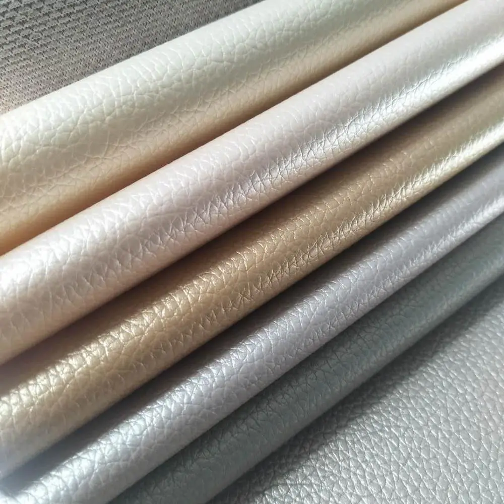 Factory Price Sofa Upholstery Fabric Embossed Litchi Pattern Leather Sale in Africa Colorful Leather