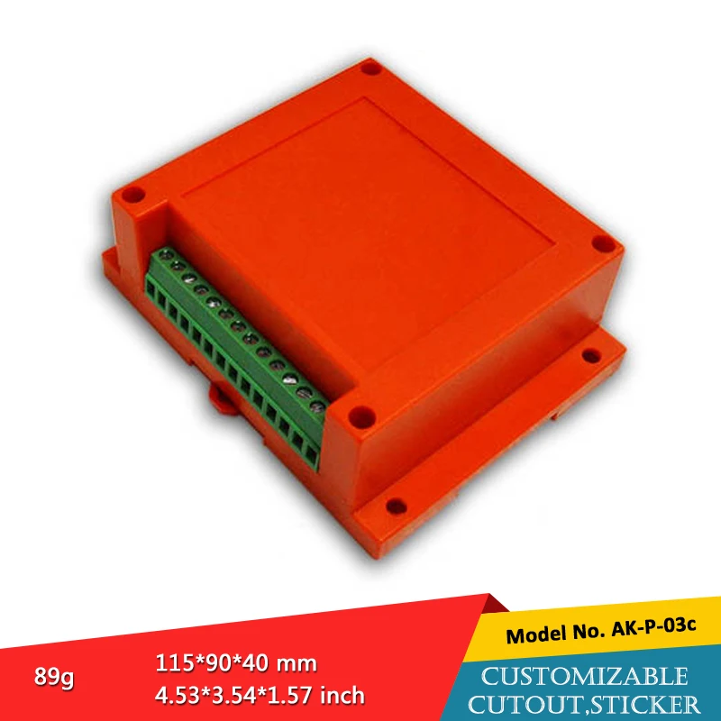 Plastic din rail enclosure custom PLC enclosure with terminal for temperature control system
