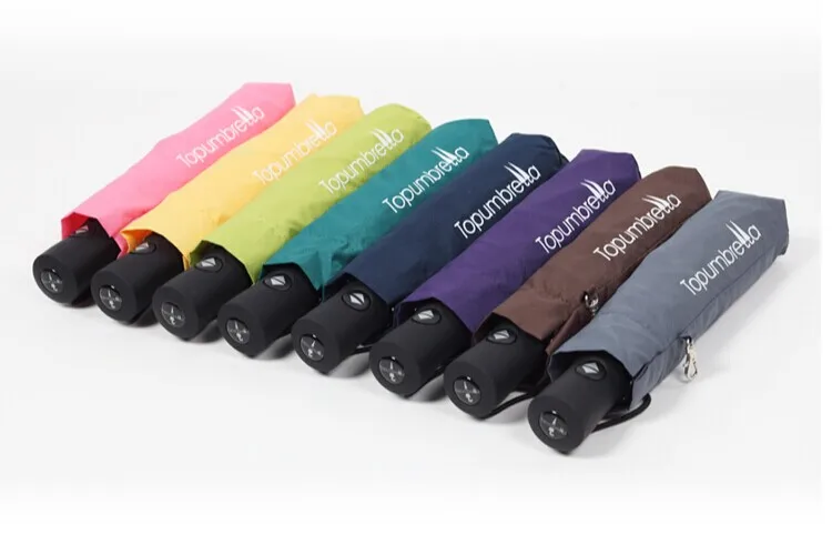 21 inches classic customizable strong auto open close rain 3 fold umbrella