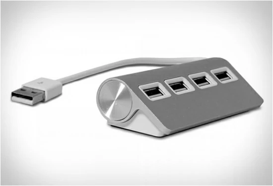
Elegance 4 port usb hub Aluminium USB HUB Powar Adaptor 
