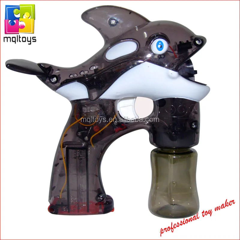 Lighting LED transparent whale fish bubble shooter gun