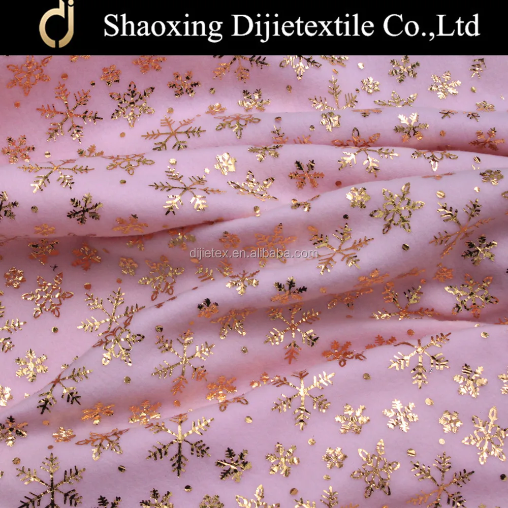 100%poly hot stamping foil printing on polar fleece or brush fabric