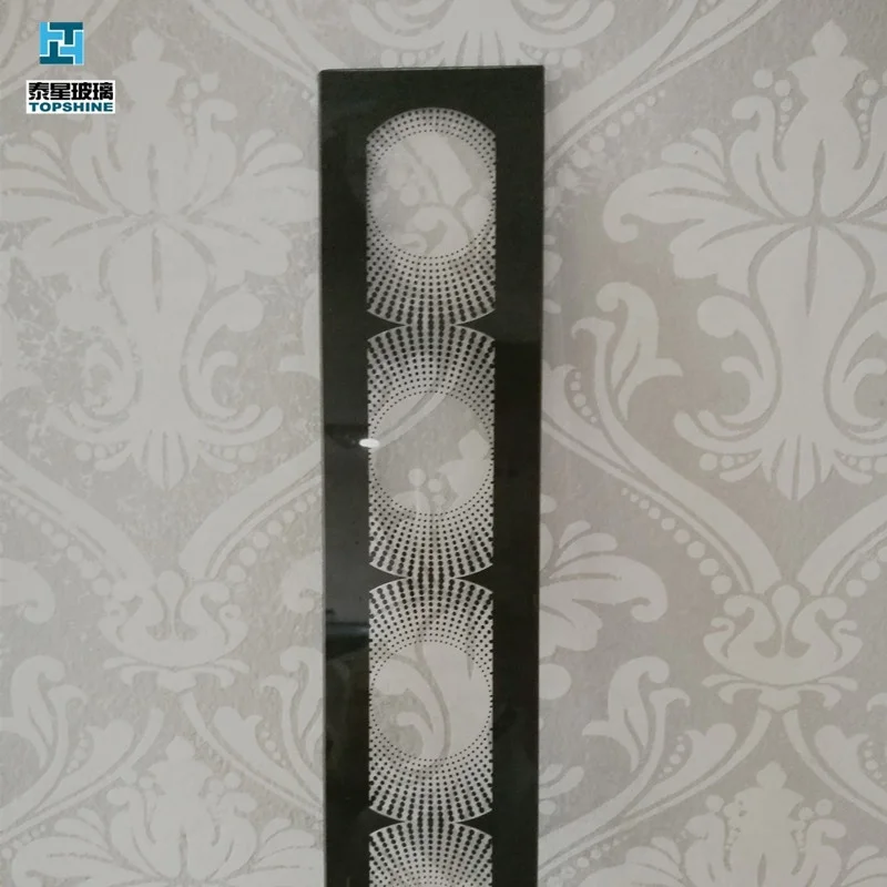 Customized decorative silk screen printing glass for led light cover glass lamp