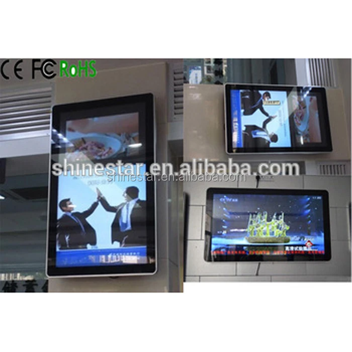 shopping mall wall mounted LCD LED 43 inch digital advertising TV loop display USB player