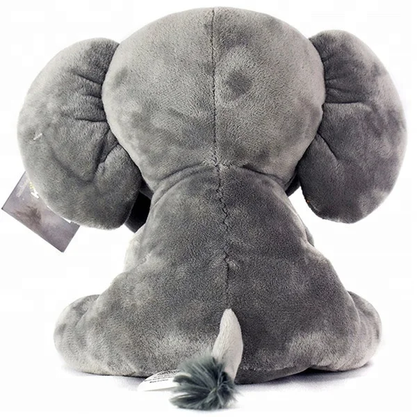 Brand LOGO Wholesale Plush And Stuffed Elephant Toys With Big Ears Fashion Kids Cartoon Cute Soft Baby Grey Elephant Plush Toy