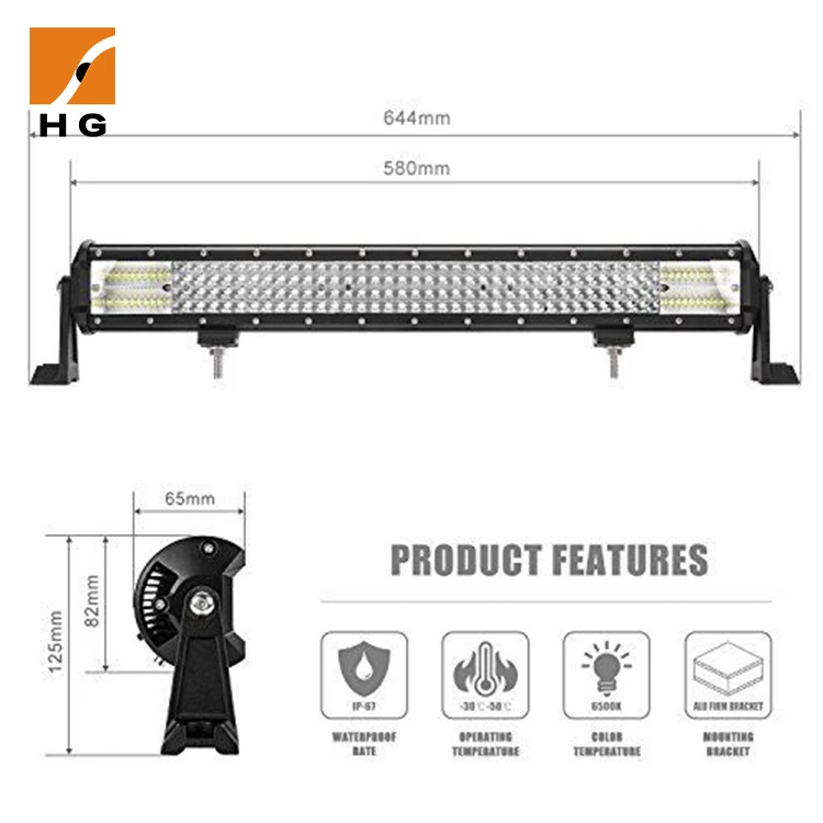 Waterproof IP68 468W Truck Lights Bar Quad Strings 46800LM 8D Chip Light Bar for Car