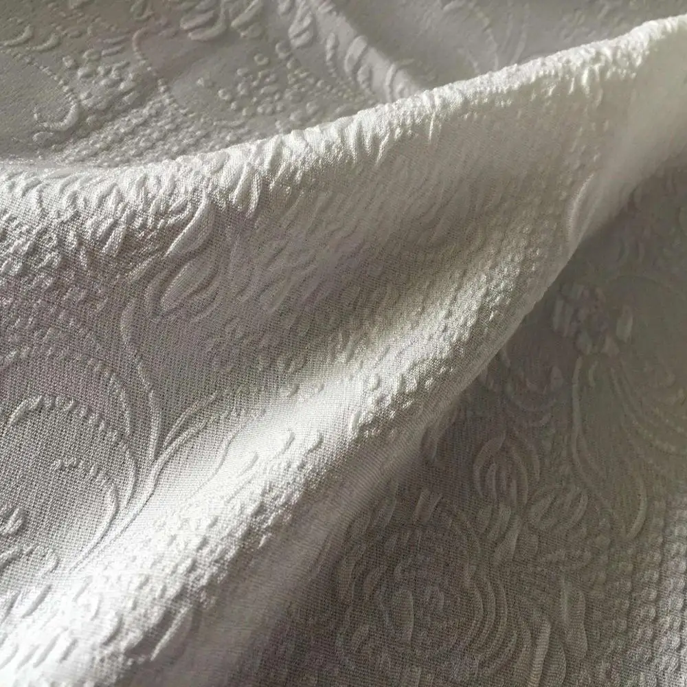 100% Silk Jacquard Fabric, Stripe, Brocade, Velvet, Burn Out