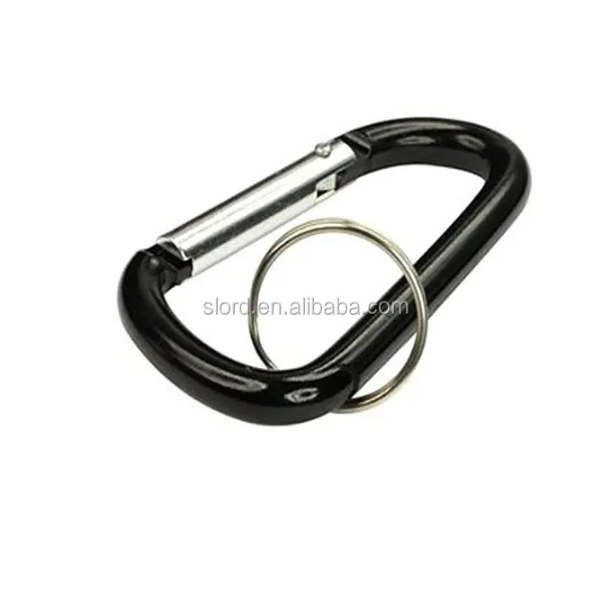 Aluminum Alloy D Shape Carabiner Spring Snap Clip Hooks Keychain Climbing Camping Hiking Tools