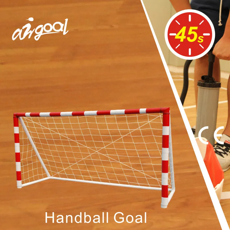 
Sports games 3m*2m white and red inflatable goal with handball goals 