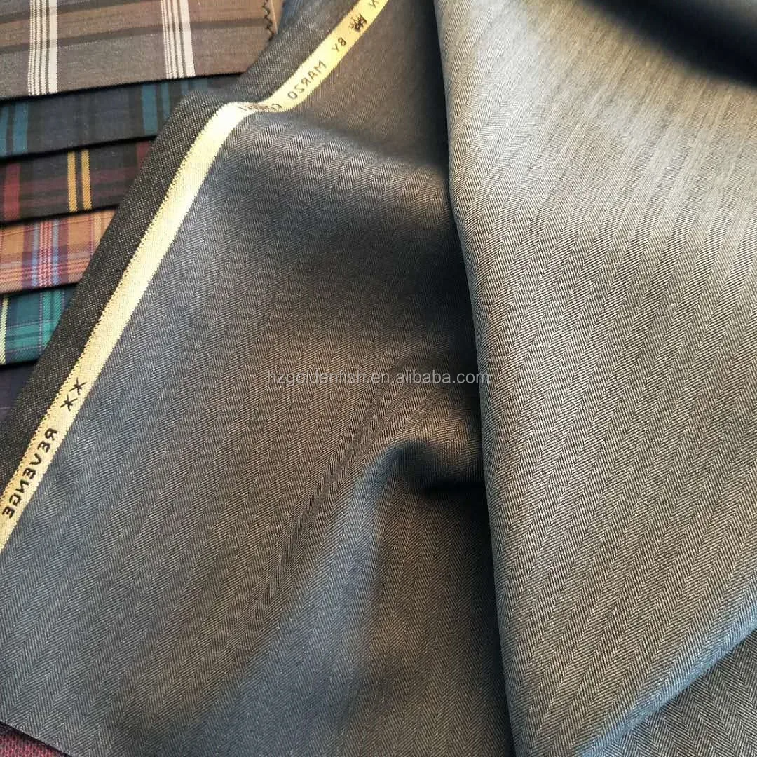 Herringbone Merino Yarn Dyed  Wool fabric  for Casual Jacket Suiting