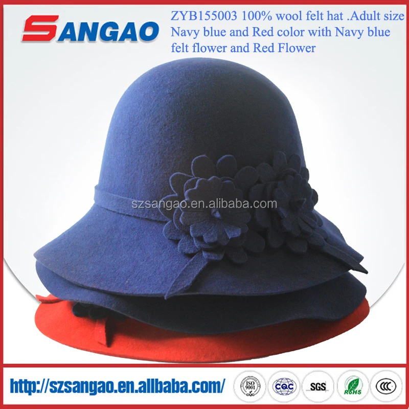 Wholesale Fashion Woman Tibet Felt Hat Cheap Felt Cowboy