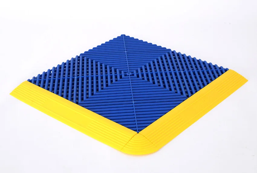
garage floor tiles interlocking plastic/ 400*400*18mm anti slip pp floor mats for wash car shop 