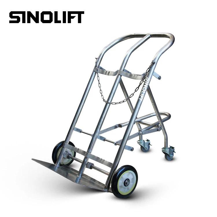 Sinolift TY Series  Fold-down Wear-resistant Cylinder Trolley with Solid Rubber Wheels