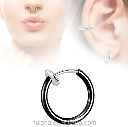 11 mm Wide Spring false Septum Jewelry Stud Nose Piercing