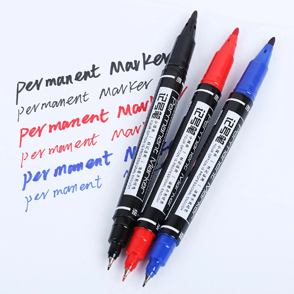 
2017 Colorful Twin tip permanent marker pen,eco-friendly non-toxic permanent marker, easy-dry thin Marker pen 