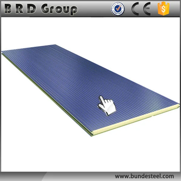 5cm PU sandwich panels wall for steel construction warehouse