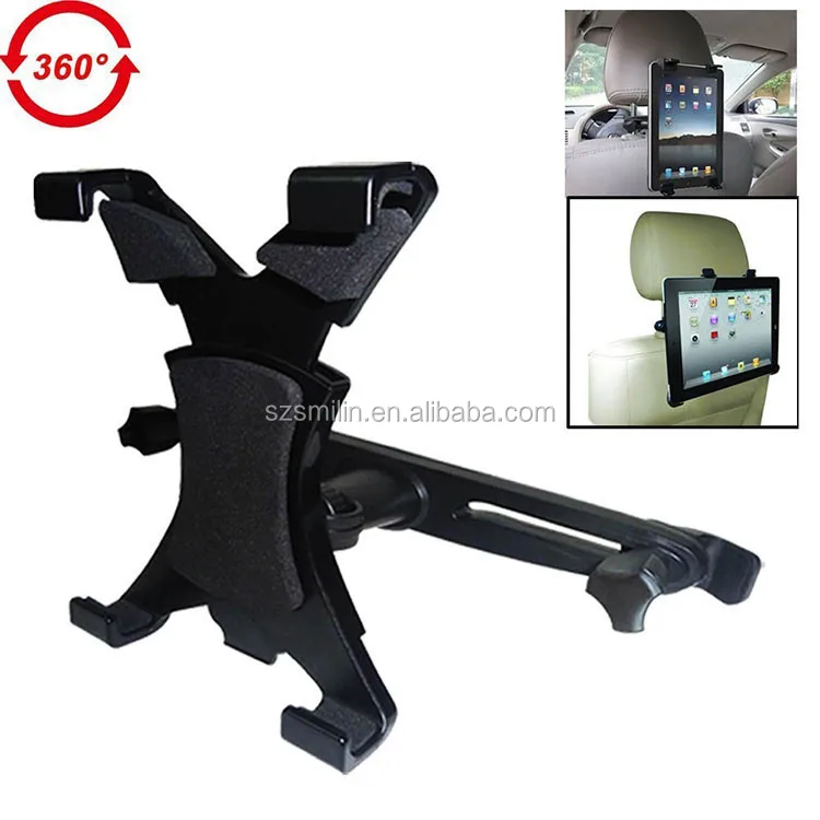 360 Degree Adjustable Rotating Headrest Car Seat Mount Holder K110 For iPad 2 4 Samsung Galaxy Motorola Xoom 7-11inch Tablets
