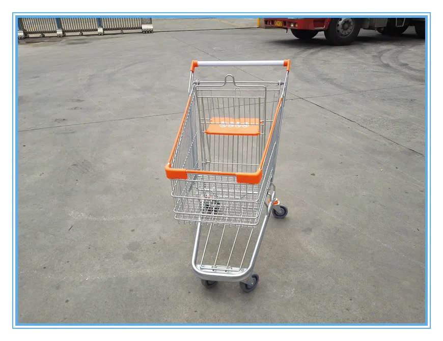 Supermarket German hand shopping trolley with baby seat