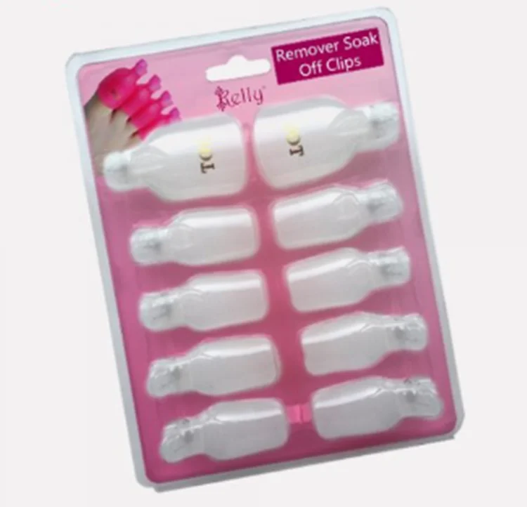 Plastic Acrylic Nail Art Soak Off Cap Clip UV Gel Polish Remover