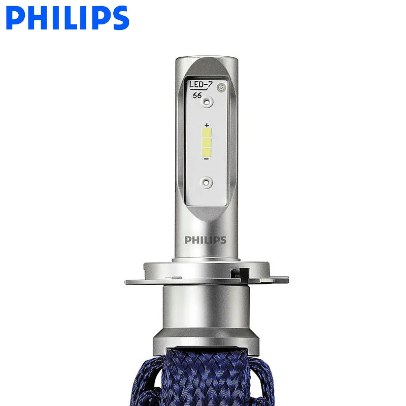 Philips LED H7 Ultinon Essential LED Car Bulbs 6000K Bright White Light Auto Headlight Innovative Heat 11972UE X2, Pair