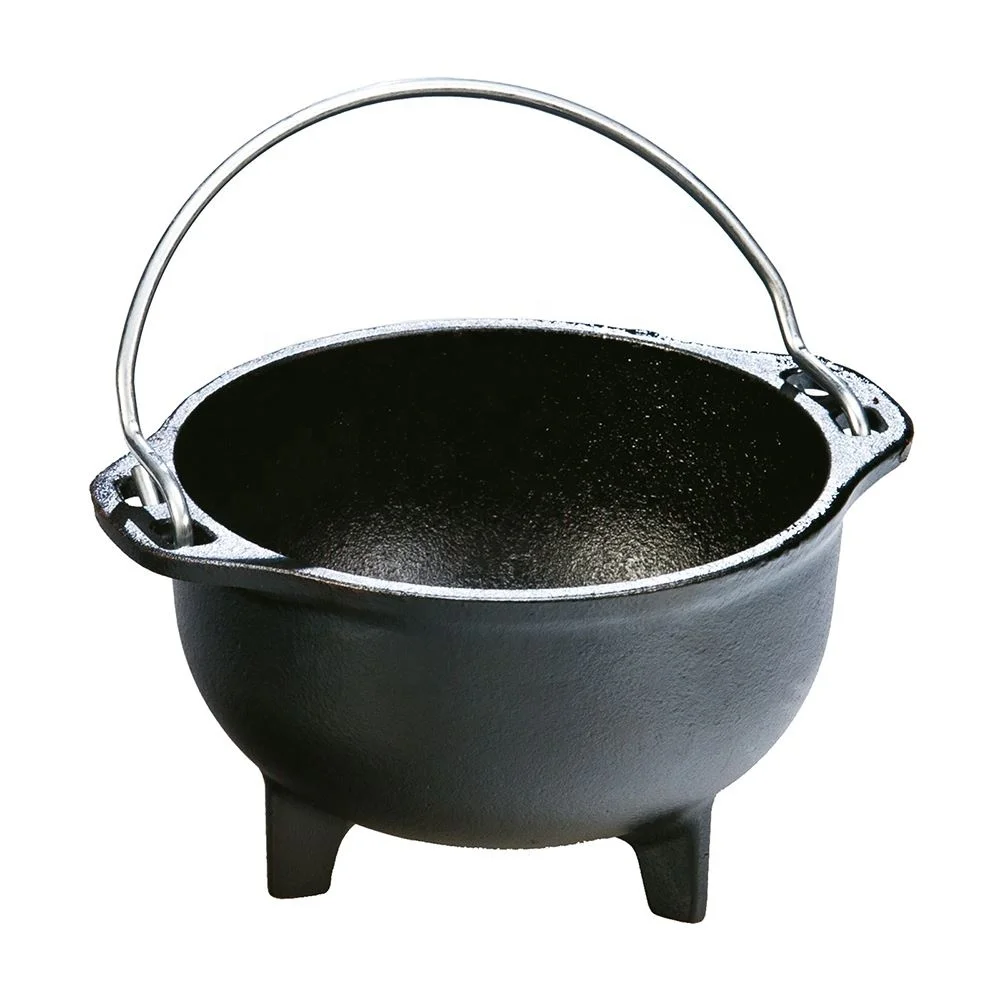 Heat Treated and Seasoned Cast Iron Country Kettle,cookware