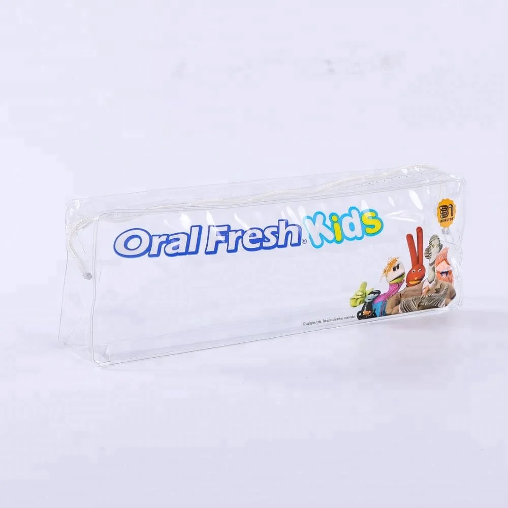 Newest selling promotional colored clear PVC pencil pouch