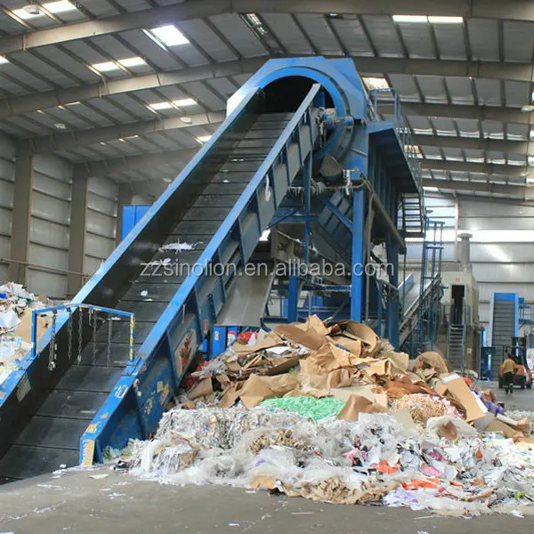 Automatic urban garbage sorting plant municipal solid waste sorting lines