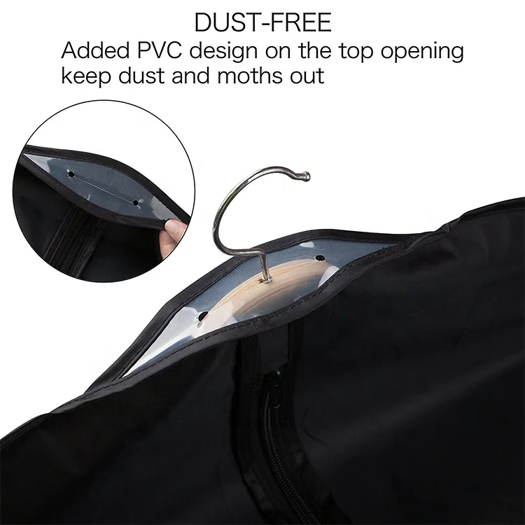 Promotional Large capacity foldable breathable non wove fabric zip lock garment bag