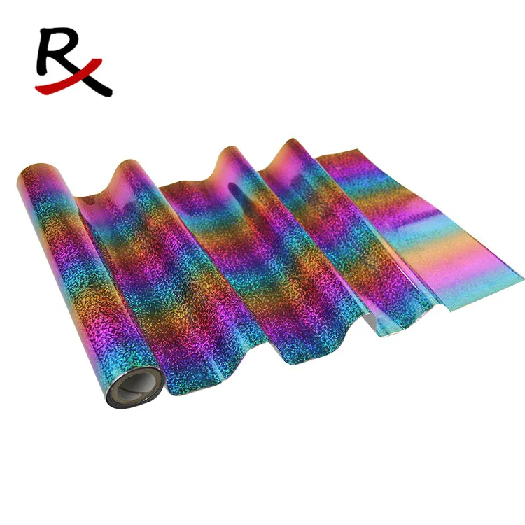 multi color laser foil 16mic 75cm*120m roll - heat transfer pet film for leather textile