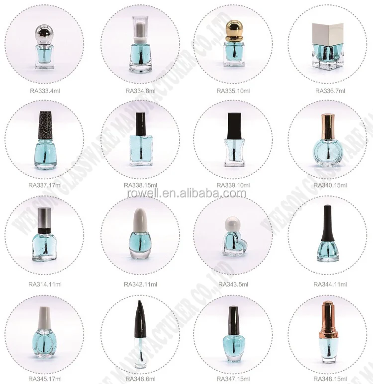 8ml Empty Star Shape Nail Manicure Top Coat Varnish Bottles UV Gel Polish vials