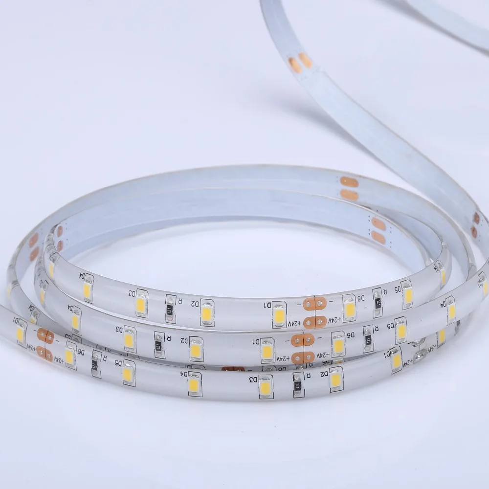DC24V 60leds/m Natural White LED Lightbar 2835 Series IP65 Epoxy Flexible LED Strip with CE FCC ROHS