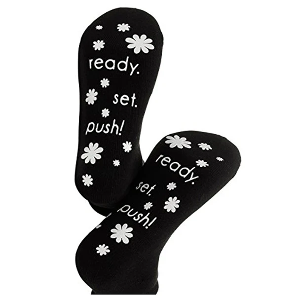 New Goods Inspirational Fun Non Skid Womens Hospital Socks, Baby Shower Gift Maternity Labor Delivery Push Socks