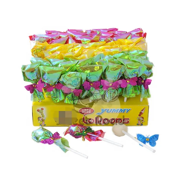 2016 New Butterfly Shaped Jelly Lollipop Candy Jelly Confectionery Products
