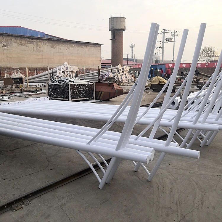 square lamp pole 25m galvanized steel pole for cctv camera