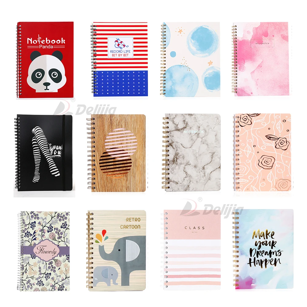 Sketch book with pen holder elastic band sprial sketchbook for drawing custom a3/a4/a5/a6 size